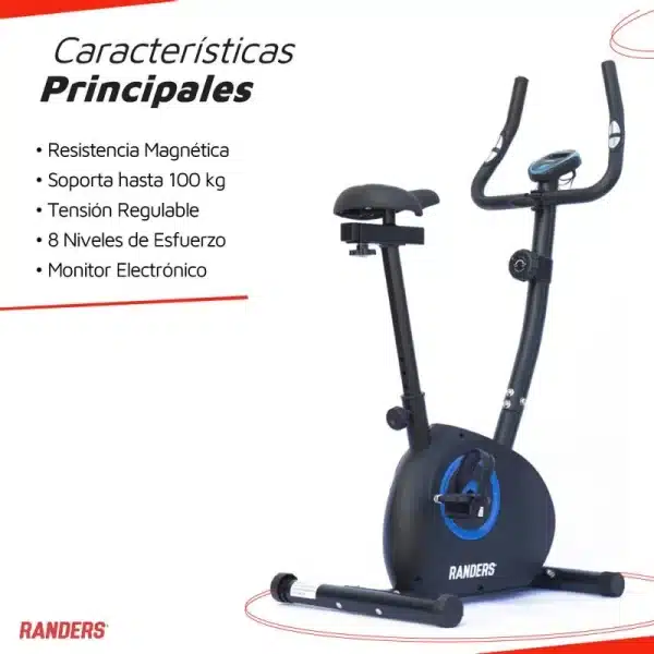 Bicicleta Fija Randers ARG-136 Azul - Imagen 4