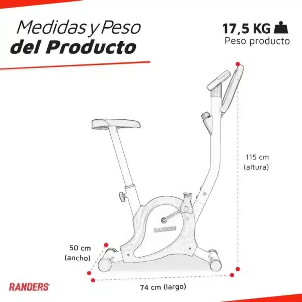 Bicicleta Fija Randers ARG-136 Azul - Imagen 2