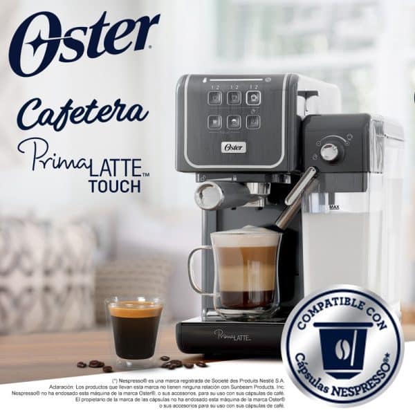 Cafetera Oster Primalatte Touch OBVSTEM6801M-054 Autom?tica Plateada Para Expreso y Capsulas - Imagen 2