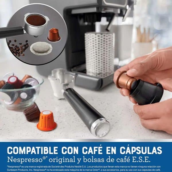 Cafetera Oster Primalatte Touch OBVSTEM6801M-054 Autom?tica Plateada Para Expreso y Capsulas - Imagen 7