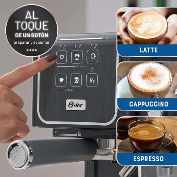 Cafetera Oster Primalatte Touch OBVSTEM6801M-054 Autom?tica Plateada Para Expreso y Capsulas - Imagen 6