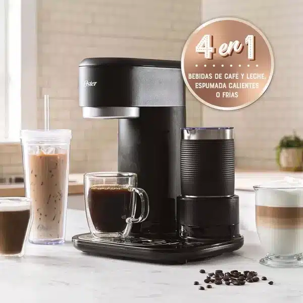 Cafetera Oster Latte 4 En 1 Con Espumador Oster BVSTDC02B  Color Negro - Imagen 4