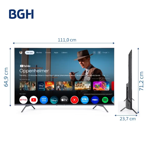 Televisor Smart TV BGH B5024US6G FHD 4K 50" - Imagen 5