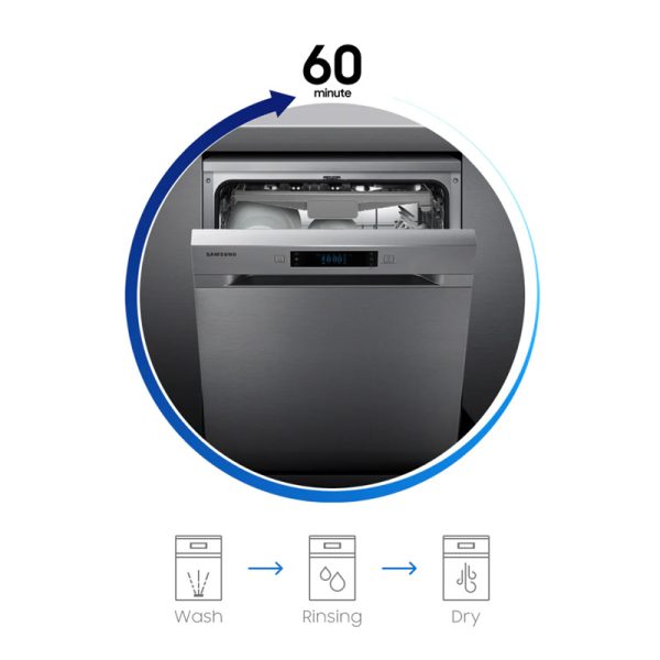 Lavavajillas Samsung 14 Cubiertos DW60M6050FS Acero Inoxidable - Imagen 5