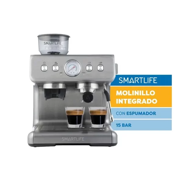 Cafetera Expreso Smartlife con Molinillo SL-ECG5020 - Imagen 5