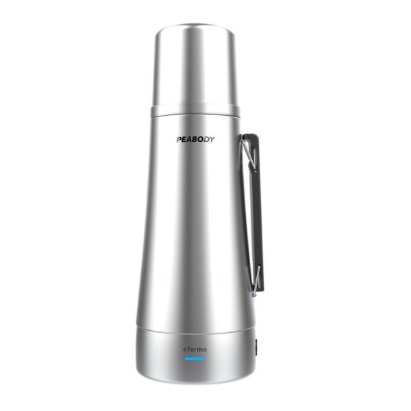 Termo Peabody E-termo 1 Litro Pico Cebador + Bombilla Silver - Imagen 2
