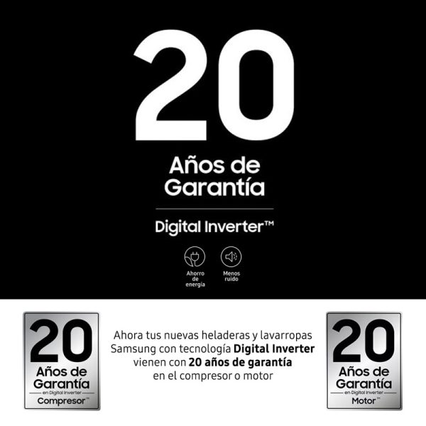 Lavarropas Samsung Inverter 7.5 kg WA75C5441BWUBG Blanco Carga Superior - Imagen 4