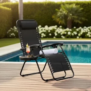 Reposera Gravedad Zero Total Black x2 Unidades